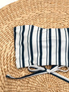 Striped High Waisted Bikini Swimsuit