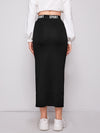 Letter Waist Pencil Skirt