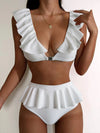 Ruffle Trim Skort Bikini Swimsuit