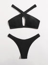 Crisscross High Cut Bikini Swimsuit