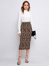 Leopard Pencil Skirt