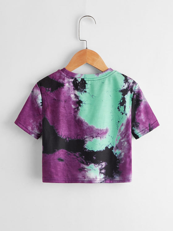 Girls Tie Dye Crop Tee