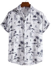 Men Palm Tree And Pineapple Print Shirt