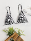 Allover Print Triangle Bikini Top