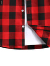 Men Gingham Drawstring Hooded Shirt