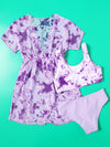 3pack Girls Tie Dye Bikini Swimsuit Cover Up