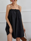 Solid Frill Trim Cami Dress