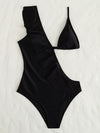 Ruffle Trim One Piece Swimsuit