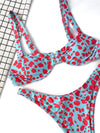 Allover Print Underwire Bikini Swimsuit