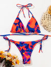 Camo Print Triangle Tie Side Bikini Swimsuit