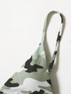 Camo Pattern Triangle Thong Bikini Swimsuit