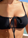 Rib Cut out Knot Bikini Top