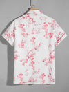 Men Button Front Floral Print Shirt