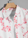 Men Button Front Floral Print Shirt