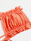 3pack Frill Trim Halter Bikini Swimsuit Cover Up