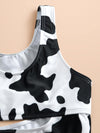 3pack Girls Cow Print Cut out Bikini Swimsuit