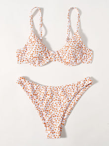  Ditsy Floral Underwire Bikini Swimsuit