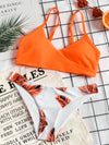 Tropical Pattern Bikini Swimsuit