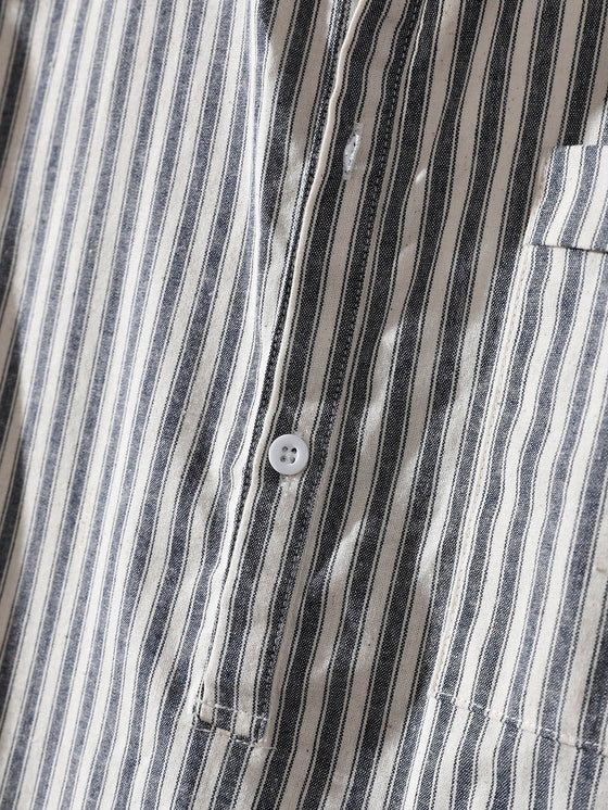 Men 1pc Striped Pocket Shirt