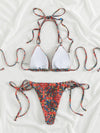 Paisley Pattern Halter Bikini Swimsuit