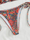 Paisley Pattern Halter Bikini Swimsuit