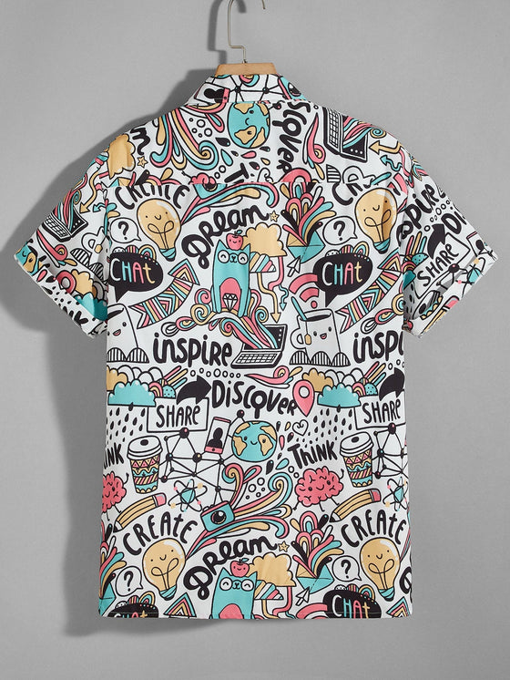 Men Pop Art Print Shirt