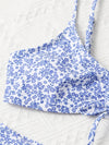 Ditsy Floral Tie Front Bikini Swimsuit