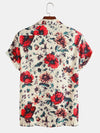 Men Floral Print Lapel Neck Shirt