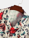 Men Floral Print Lapel Neck Shirt