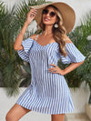 Cold Shoulder Striped Dress