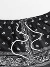 Men Drawstring Waist Paisley Print Shorts