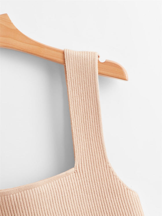 Solid Ribbed Knit Top