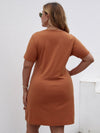 Plus Tie Front Wrap Fitted Dress