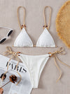 Ring Linked Triangle Thong Bikini Swimsuit