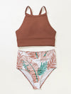 Tropical Print Bikini Swimsuit