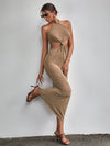 SXY Cut Out Tie Back Halter Dress