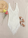 Knitted Fringe Hem Cover Up