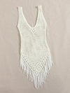 Knitted Fringe Hem Cover Up