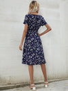 Floral Shirred Waist Dress