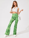 Allover Print Flare Leg Pants