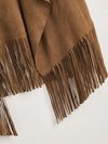 Fringe Trim Open Front Coat