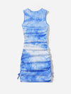 Teen Girls Drawstring Ruched Tie Dye Dress