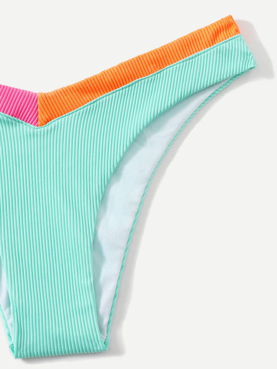 Colorblock V Wired Bikini Swimsuit