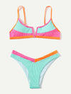 Colorblock V Wired Bikini Swimsuit