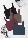 4pack Solid Crop Tank Top