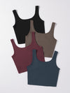 4pack Solid Crop Tank Top