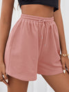 EZwear Drawstring Waist Patched Detail Shorts