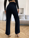 Solid High Rise Tailored Pants