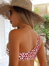 Leopard Print One Shoulder Bikini Top