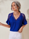 Bell Sleeve Lace Insert Top